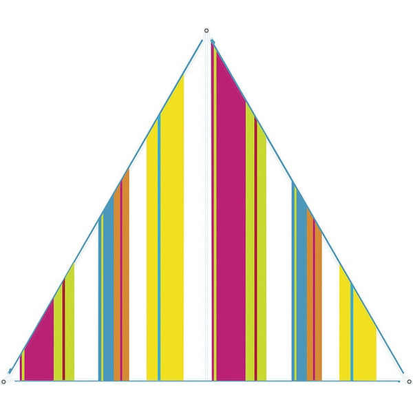 Sonnensegel BENT Zip-Canvas - Weiß Gestreift - 2