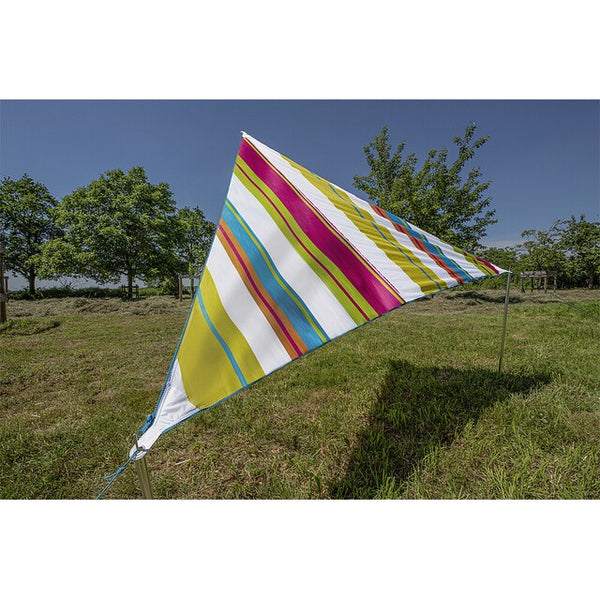 Sonnensegel BENT Zip-Canvas - Weiß Gestreift - 3