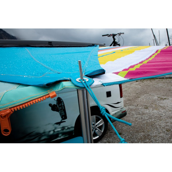 Sonnensegel BENT Zip-Protect Canvas 250x250 türkis - 5