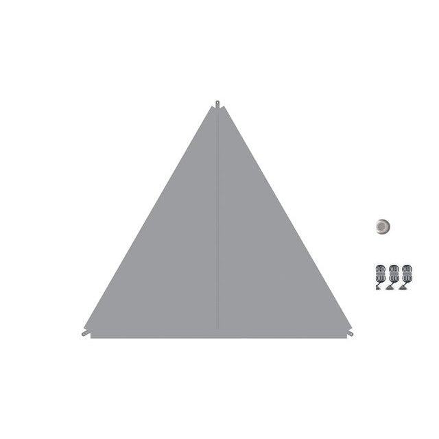 Sonnensegel TC Zip-Protect verbindbar dreieckig grau