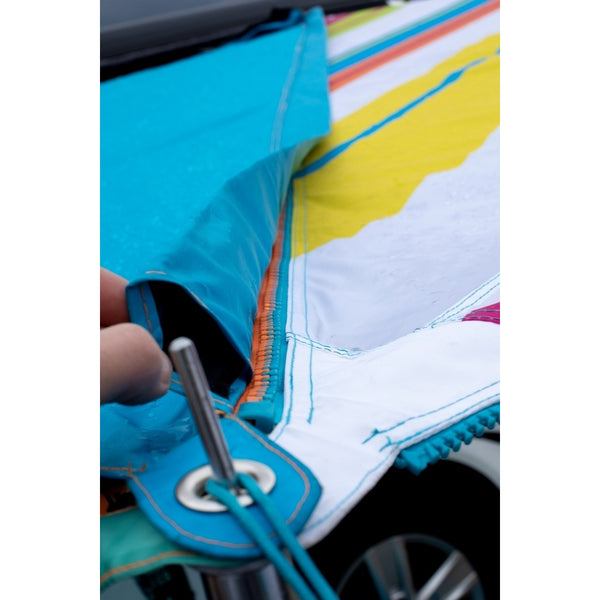 Sonnensegel TC Zip-Protect verbindbar dreieckig grau - 3