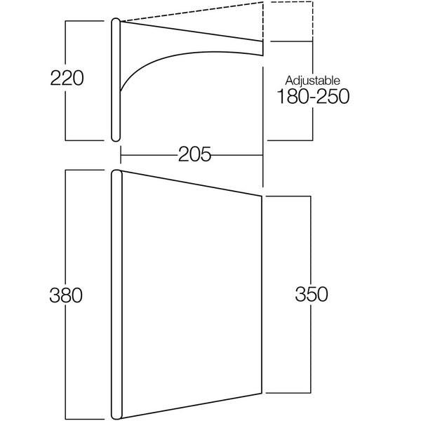 Sonnensegel Vango Air Beam 3,5 m – Grau - 3