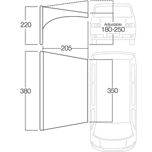 Sonnensegel Vango Air Beam 3,5 m – Grau - 5
