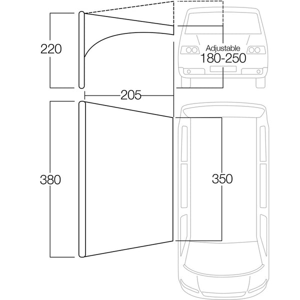 Sonnensegel Vango Air Beam 3,5 m – Grau - 5