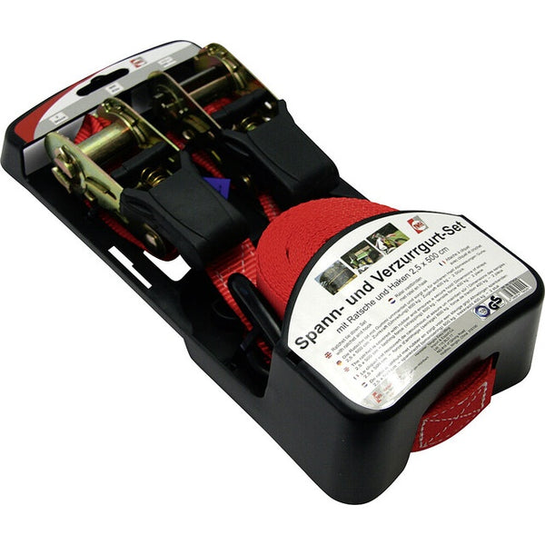 Spann- und Verzurrgurt 2,5 x 500 cm, rot - 2