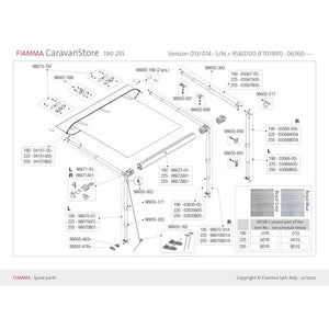Spannstange für Caravanstore 2,25 m - FIAMMA - 2