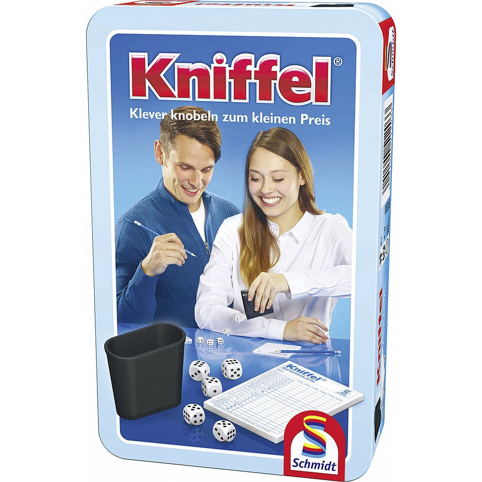 Spiel Schmidt Kniffel - Gesellschaftsspiel in Metalldose