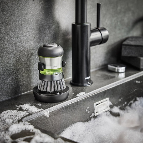 Spülmittelbürste SWIFT mit Abtropfständer schwarz - 3