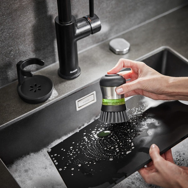 Spülmittelbürste SWIFT mit Abtropfständer schwarz - 4