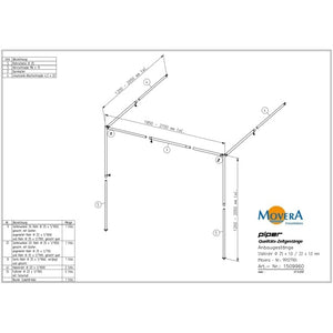 Stahlgestänge 25mm 2-Bein für Anbau