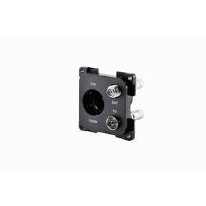 Steckdose 12V DIN TV+SAT schwarz - FAWO