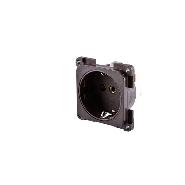 Steckdoseneinsatz Schuko braun 10/16A 250V - 2
