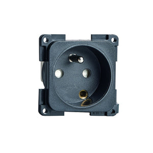 Steckdoseneinsatz schwarz mit Kinderschutz