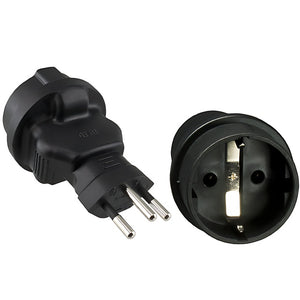 Stromadapter Schweiz DINIC CEE 7/3 auf CHE Typ J - 2