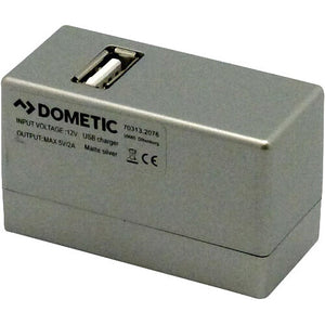 Stromschienenadapter 2A-USB Ladestation silber
