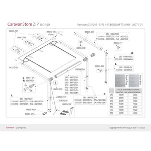 Stützfuß Caravanstore 3,10 - 4,40 m FIAMMA
