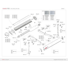 Stützfuß links für Markise F65S/F65L/F80S