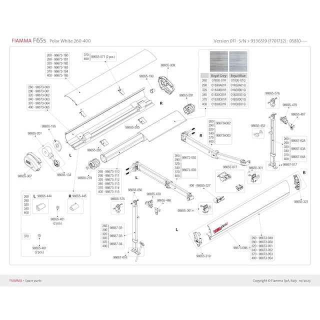 Stützfußgelenk F 65 S - Markisen Ersatzteil