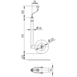 Stützrad KNOTT mit Stützlastwaage & Blechfelge - 2