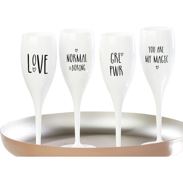 Superglas koziol CHEERS 4er-Set, 100 ml Sektgläser