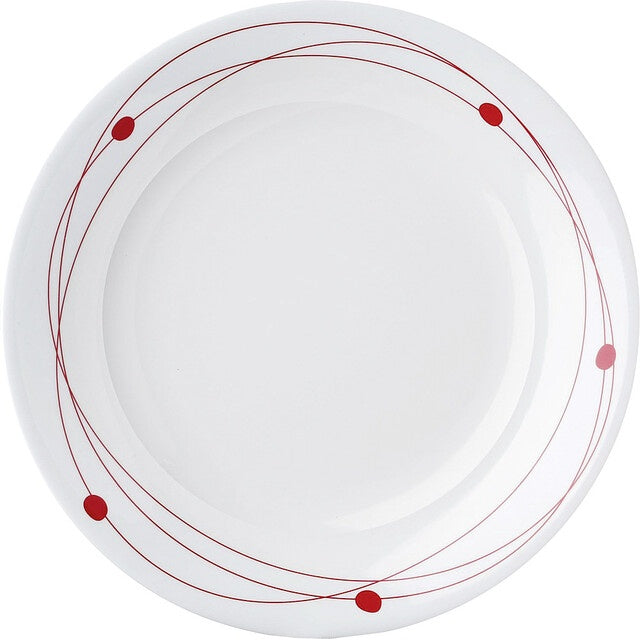 Suppenteller Melamin Brunner Cosmic 21 cm – weiß/rot