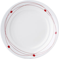 Suppenteller Melamin Brunner Cosmic 21 cm – weiß/rot