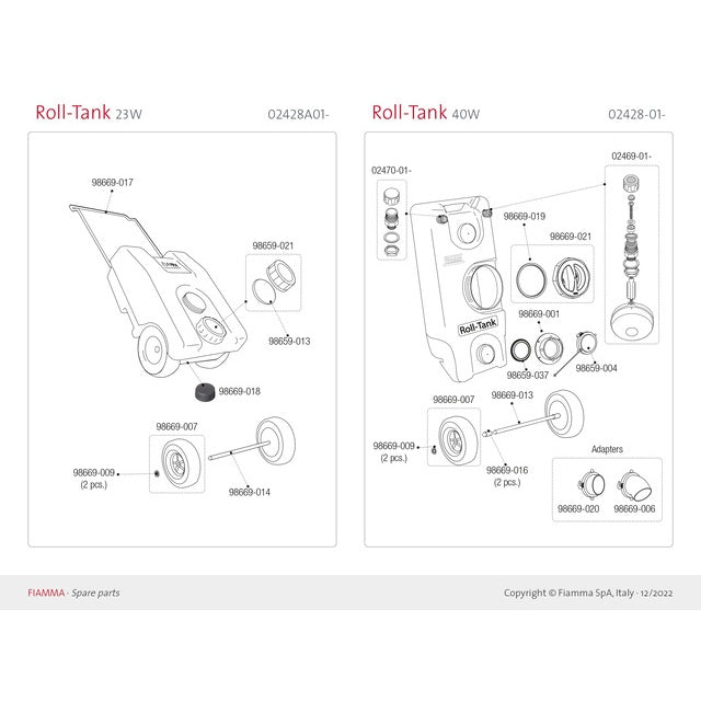 Tank-Flansch für Rolltank 40F & 40W