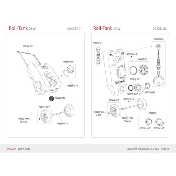 Tank-Flansch für Rolltank 40F & 40W