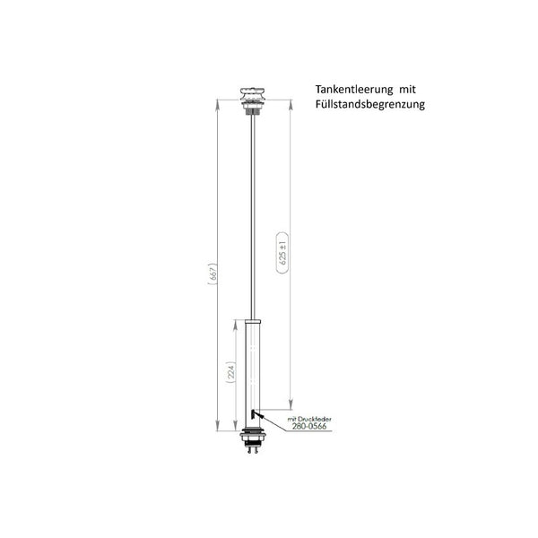 Tankentleerung mit Füllstandsbegrenzung 62cm - 2