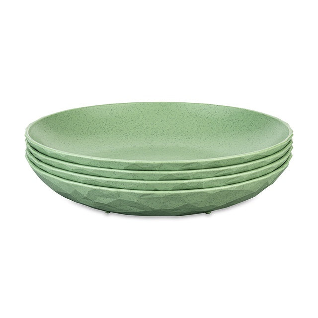 Teller tief 4er-Set Nature Leaf Green – koziol