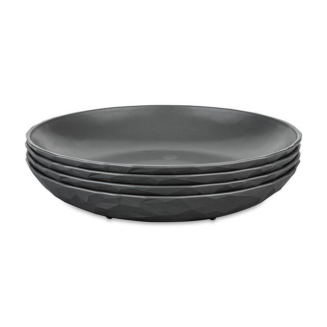 Teller tief Club Plate 4er-Set nature ash grey