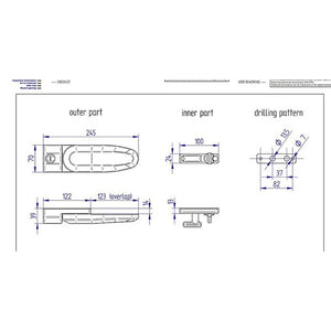 Thule Inside Out G2 Türschloss weiß