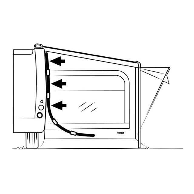 Thule Seitenandruck QuickFit – winddicht, schwarz