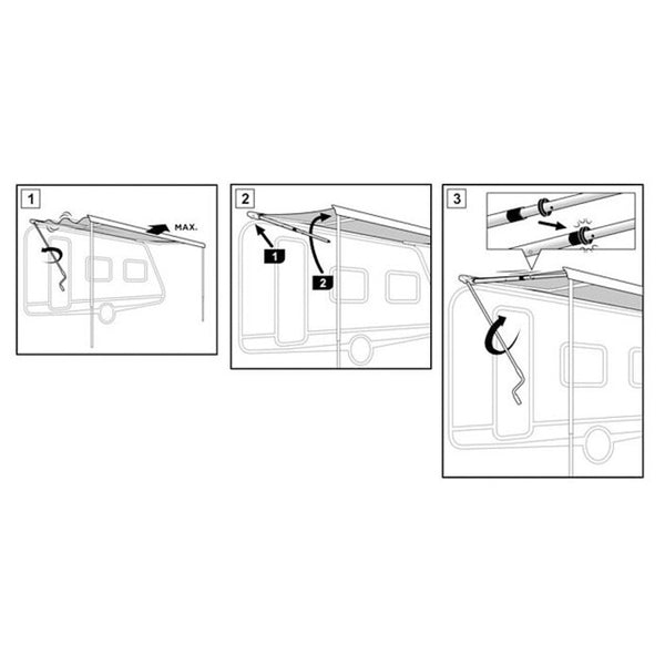 Thule Spannstange 2,50 m – Omnistor 1200 - 3