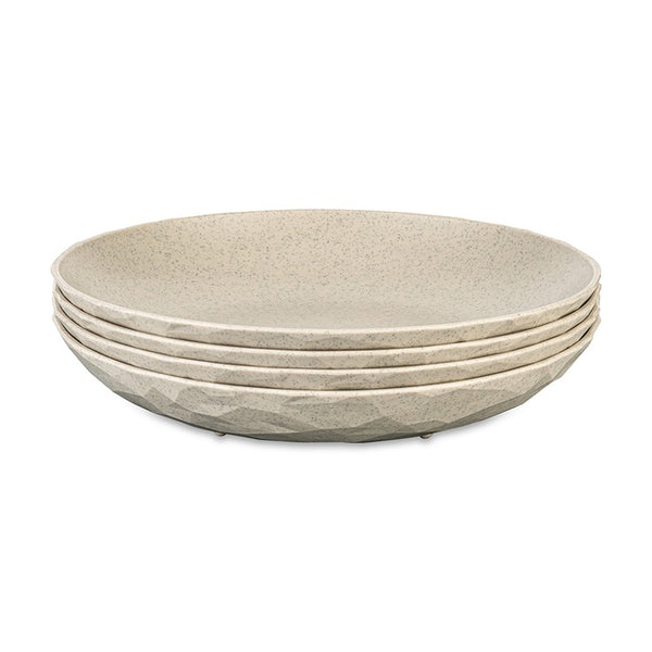 Tiefer Teller 4er-Set Club Plate – nature desert sand