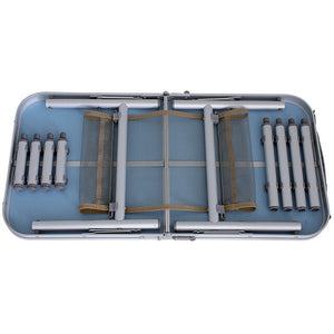 Tisch Eurotrail St.Remy grau – Klapptisch mit Netzablage