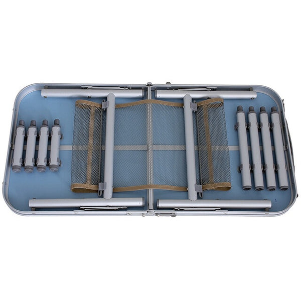 Tisch Eurotrail St.Remy grau – Klapptisch mit Netzablage