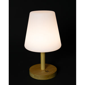 Tischlampe Cambridge M – Akku-LED, Bambusbasis - 7