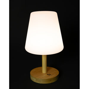 Tischlampe Cambridge M – Akku-LED, Bambusbasis - 8