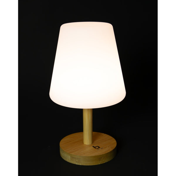 Tischlampe Cambridge M – Akku-LED, Bambusbasis - 8