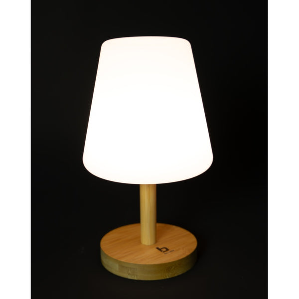 Tischlampe Cambridge M – Akku-LED, Bambusbasis - 9