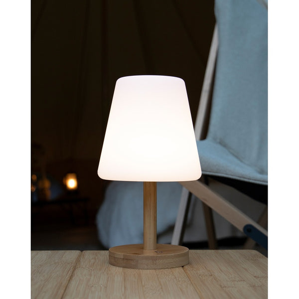 Tischlampe Cambridge M – Akku-LED, Bambusbasis - 10