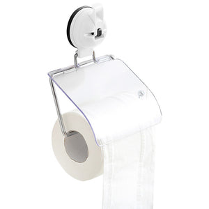 Toilettenpapierhalter mit Saugnapf – Weiß, 3 kg Kapazität