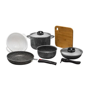 Topfset BEAVER Modula 10-tlg. stone grey Antihaft