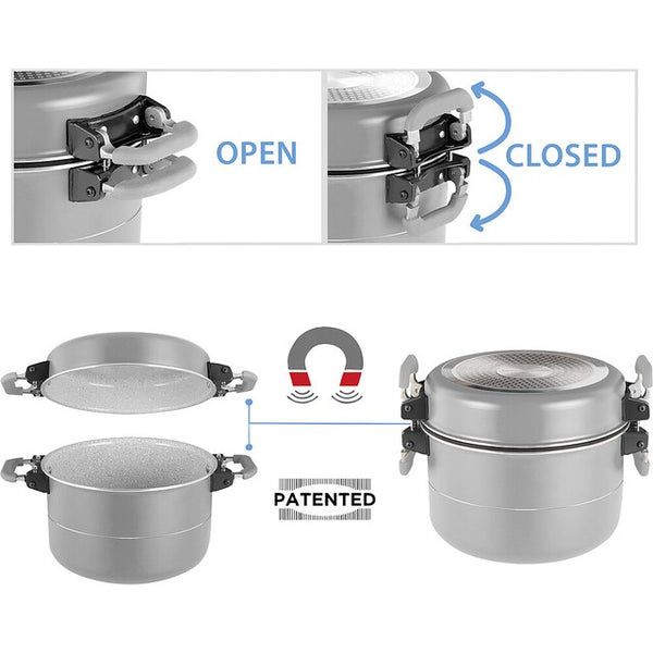 Topfset BRUNNER Fusion 22 cm grau - Induktionsfähig - 4