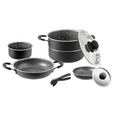 Topfset BRUNNER Pirate 8-tlg. Aluminium schwarz