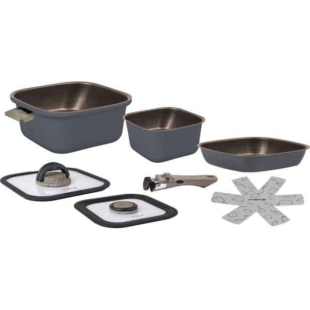 Torralta Square Topfset 8-tlg. dunkelgrau