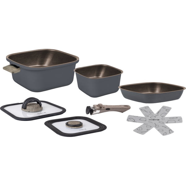 Torralta Square Topfset 8-tlg. dunkelgrau