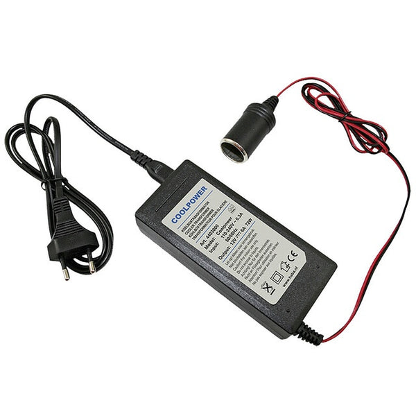 Trafo 230V 12V 72W schwarz für Kühlboxen