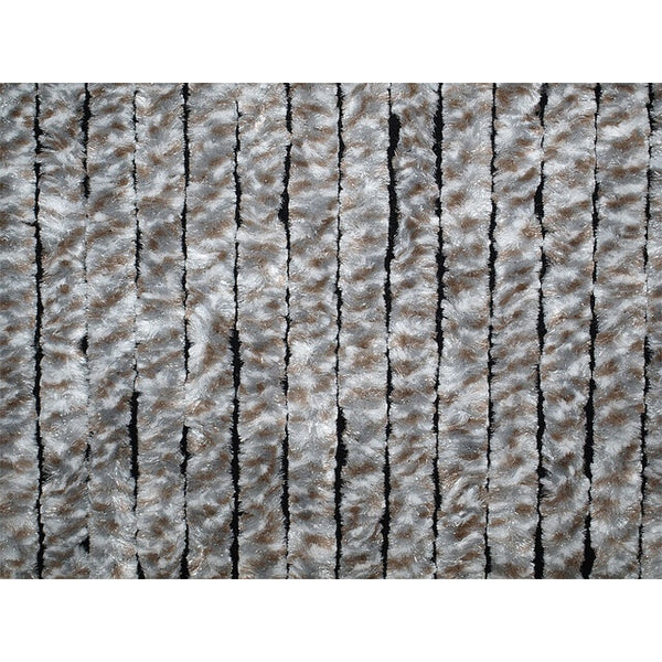 Türvorhang ARISOL 100×205 cm – weiß/silber/braun